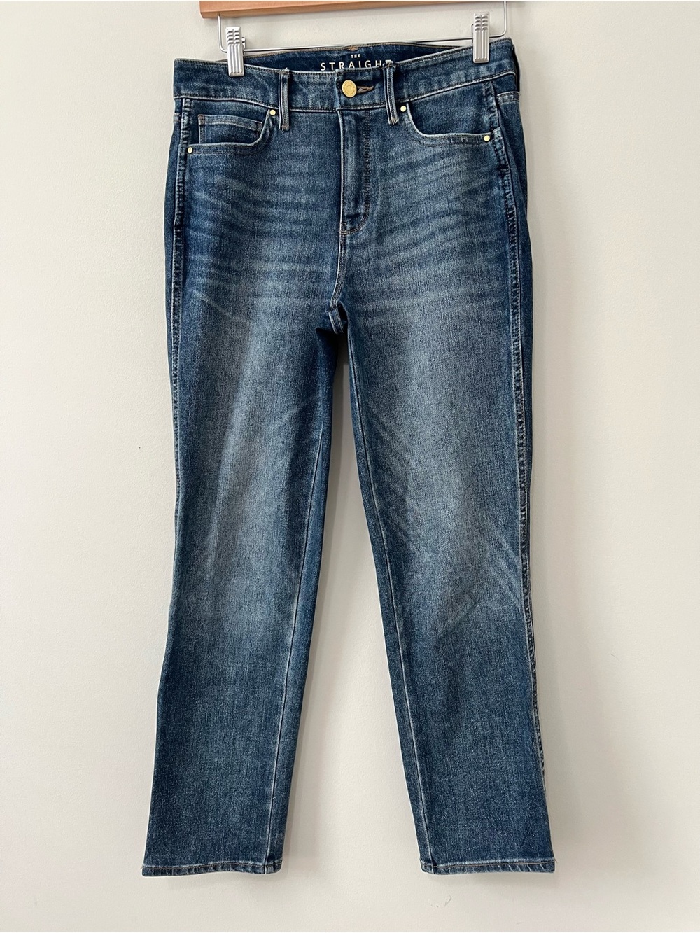 White House Black Market "The Straight Crop" High-Rise Stretch Jeans Size 4